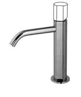 Смеситель для раковины, Fima Carlo Frattini, So, монтаж-на раковину/столешницу, отверстия для монтажа-1, высота, мм-238, вынос излива, мм-146, тип излива-неподвижный, донный клапан-есть, click-clack 1``1/4, тип подводки-гибкая, стандарт подвода воды-3/8", с двумя гибкими шлангами, ручка-необходимо заказать, цвет-хром черный арт-F3181CN — фото 1, Смесители для раковины