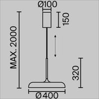 Подвесной светильник Maytoni арт-MOD189PL-L39B3K — фото 8, Подвесные светильники