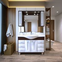 Комплект мебели для ванной Бриклаер БАЛИ 120V, венге/белый — фото 1, Комплекты мебели для ванной