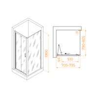 Душевой уголок RGW PA-142 (PA-21+Z-050-5) 700x800 060814278-11 — фото 6, Душевые уголки