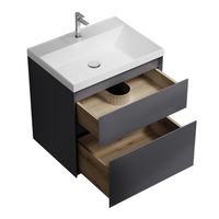 Тумба подвесная "МЕРКАДО-60 см" с 2-я ящ. графит матовая (ум. Classica-60) арт-106077 — фото 5, Тумбы под раковину