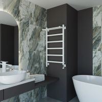 Полотенцесушитель электрический Grota Lore 530х1000 белый Lore 530х1000 RAL9016 EL — фото 2, Электрические полотенцесушители