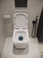 Agger Унитаз подвесной безободковый TORNADO белый с инсталляцией, микролифт, кнопка смыва черная арт-ATI11150+APB144 — фото 7, Комплекты унитаз + инсталляция