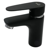 GRITT Смеситель для раковины монокомандный, черный арт-32652 — фото 1, Смесители для раковины