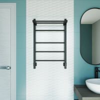 Полотенцесушитель электрический Grota Alto 530х800 черный Alto 530х800 RAL9005 EL — фото 6, Электрические полотенцесушители