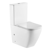 Унитаз-компакт Azario LEVANTO 620x380x830 напольный, безободковый в комплекте с бачком и сиденьем микролифт арт-AZ-1228A — фото 14, Напольные унитазы