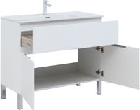 Мебель для ванной Aquanet Алвита New 100 1 ящик, 2 дверцы, белый матовый 00274184 — фото 9, Комплекты мебели для ванной