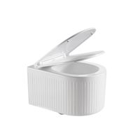 Унитаз подвесной Grossman (495*360*363) безободковый, белый с тонкой крышкой,микролифт,смыв торнадо,1 место арт-GR-4408SQ — фото 1, Подвесные унитазы