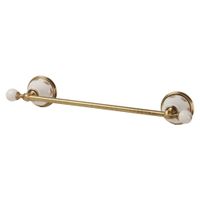 PROVANCE Полотенцедержатель, L44 см, керамика с декором/бронза 17637 — фото 1, Полотенцедержатели