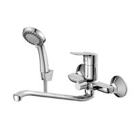 RS29 Смеситель для ванны, S-обр.пов.излив 350мм, р/ОД, хром, ROS, RS29-34 — фото 1, Смеситель для ванны