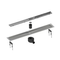 Душевой лоток TIMO Drain System 1000 с двусторонней панелью "plate" под плитку, Хром арт-DS230210/00 — фото 4, Душевые лотки