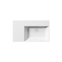 раковина подвесная/накладная KUBE X 80x47 топ слева белый арт-9457111 — фото 1, Раковины подвесные