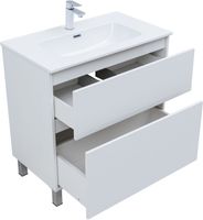 Тумба под раковину Aquanet Вега 80 напольная, белый глянец арт-00344123 — фото 7, Тумбы под раковину