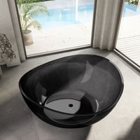 Прозрачная ванна ABBER Kristall AT9705Onyx черная — фото 4, Ванны из полиэфирной смолы