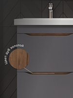 Тумба под раковину VIGO Wave 60 напольная 358 дуб золотой — фото 18, Тумбы под раковину