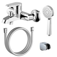 Смеситель для ванны AZARIO CASTELO с ручным душем, керамический картридж, хром арт-AZ-VJC238274C — фото 6, Смеситель для ванны