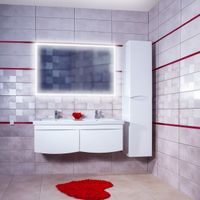 Комплект мебели для ванной Бриклаер ВЕГА 125, белый — фото 1, Комплекты мебели для ванной