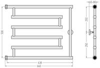 Товар: Полотенцесушитель водяной Сунержа High-Tech+ model "L" 500х650 Без покрытия арт-00-4052-5065 - фото 2 Полотенцесушитель водяной Сунержа High-Tech+ model "L" 500х650 Без покрытия арт-00-4052-5065 — фото 2, Водяные полотенцесушители