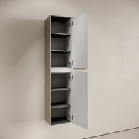 Товар: Шкаф-пенал подвесной SANCOS Code, 350х350х1650 мм, цвет серая платина, арт. PCD35GP - фото 4 Шкаф-пенал подвесной SANCOS Code, 350х350х1650 мм, цвет серая платина, арт. PCD35GP — фото 4, Пеналы для ванной комнаты