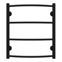 Полотенцесушитель водяной AZARIO VERONA 500/600 4 секции, боковое подключение, 1/2", черный арт-AZ83912B — фото 5, Водяные полотенцесушители