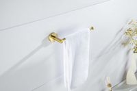 AQ4119BG ЕВРОПА полотенцедержатель, шлиф. золото — фото 3, Полотенцедержатели