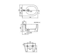 Биде Scarabeo GLAM подвесное с одним отверстием цвет белый матовый арт-5202 41 — фото 6, Биде подвесные