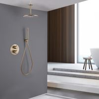 Душевая система ABBER Wasser Kreis AF8121G скрытого монтажа без излива, золото матовое — фото 2, Встраиваемые душевые комплекты