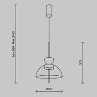 Подвесной светильник Maytoni MOD185PL-L12CG3K2 — фото 2, Подвесные светильники