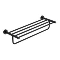 AQM7206MB Trento Полка для полотенец 600мм, черный матовый — фото 1, Полки для полотенец