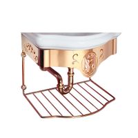 BELLA Консоль подвесная 55 см. с решеткой, золото 20723 — фото 1, Консоли для раковины