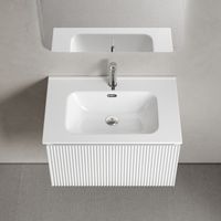 Тумба подвесная SANCOS Snob R 1.0 690х445х406, c одним ящиком оснащенным доводчиками Bianco, арт. арт-SNR1.070W — фото 2, Тумбы под раковину