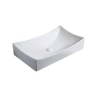 Раковина Azario 65,5х39.5х14 накладная, прямоугольная, белая арт-AZ416 — фото 3, Раковины накладные