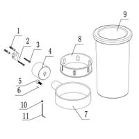 Стакан для зубных щеток с держателем ABBER Osten 316 AA1861BG золото брашированное — фото 2, Стаканы для зубных щеток