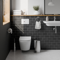 Кнопка смыва комбинированная IBERICA BLANCA INOX SENSOR нержавеющая сталь, белый матовый (IB.B011.001.000S) — фото 3, Кнопки смыва