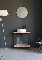 Товар: Раковина Scarabeo GLAM накладная без перелива без отверстий цвет розовый матовый арт-1807 54 - фото 3 Раковина Scarabeo GLAM накладная без перелива без отверстий цвет розовый матовый арт-1807 54 — фото 3, Раковины накладные