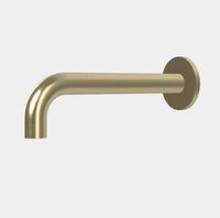 Излив, Fima Carlo Frattini, Texture Collection, монтаж-настенный, вынос излива, мм-207, стандарт подводки-1/2", цвет-брашированный шампань арт-F2929HS — фото 1, Изливы