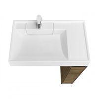 Тумба без фасада ЛОНДРИ 20 (под раковину РЕЙН 80), под с/маш., дуб кантри 1A267101LHDY0 — фото 2, Тумбы под раковину