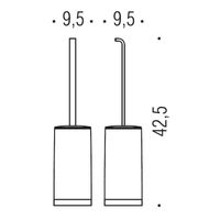 Ершик COLOMBO DESIGN TIME W4207 настенный цвет хром — фото 2, Ершики для унитаза