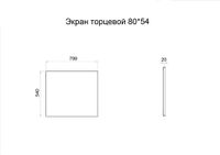 Экран торцевой 80*54 арт-Щ0000050933 — фото 1, Экраны для ванн