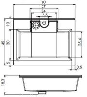 Раковина для тумбы Aquanet Фортуна 60 арт-00181907 — фото 9, Раковины встраиваемые сверху