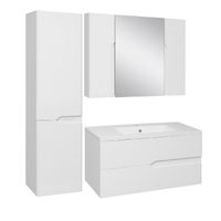 Шкаф-пенал подвесной PALERMO 40 /левый/ AQUA DE MARCO 3040CPAL/L — фото 4, Шкафы для ванной