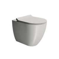 унитаз приставной PURA безободковый с водоворотной системой смыва Swirlflush фаянсовый серый матовый арт-881017 — фото 1, Приставные унитазы