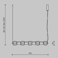 Подвесной светильник Maytoni арт-MOD381PL-L45CH3K — фото 2, Подвесные светильники