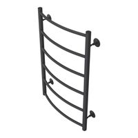 Полотенцесушитель водяной AZARIO VERONA 500/800 6 секций, нижнее/диагональное подключение, 1/2", графит арт-AZ83875G — фото 2, Водяные полотенцесушители