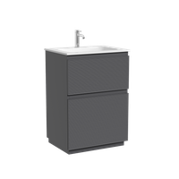 Тумба напольная SANCOS Folk Floor, 590х445х850, c двумя ящиками оснащенными доводчиками, Grey soft, арт. арт-FL60FGS — фото 3, Тумбы под раковину