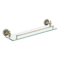 Полка стеклянная Rose RG1019Q, бронза — фото 1, Полки для ванной и душа