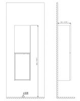 Пенал ORKA Molino 40 подвесной, розовый матовый, 2 ручки в комплекте золото и хром, универсальный 3006298 — фото 3, Пеналы для ванной комнаты