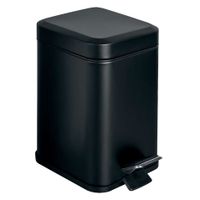 Ведро COLOMBO DESIGN COMPLEMENTI B9210.NM напольное с крышкой с педалью 3 л цвет черный матовый — фото 1, Мусорные ведра