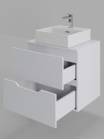 Orange Line Li-60TuwMDF+B04-405W тумба с раковиной подвесная 60 см, белый Li-60TuwMDF+B04-405W — фото 4, Тумбы с раковиной