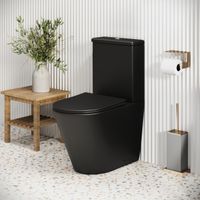 Унитаз напольный Grossman Color (620х365х810) безободковый,черный матовый с тонкой крышкой,микролифт,2 места арт-GR-4480BMS — фото 4, Напольные унитазы